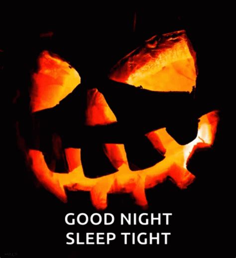 Scary Halloween Pumpkin Good Night 