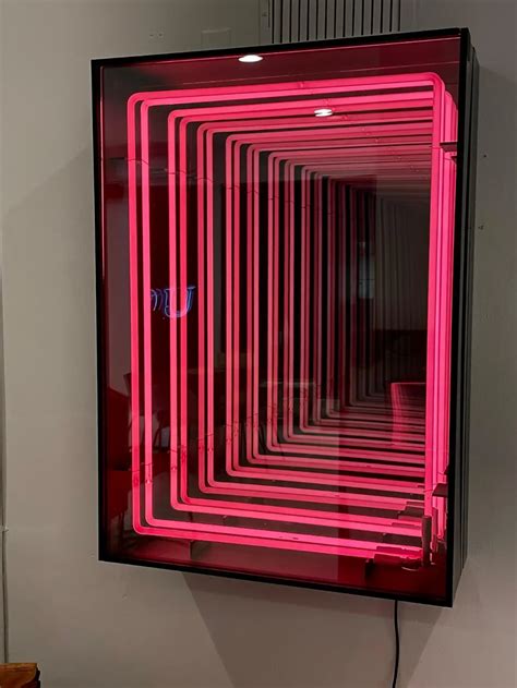 Neon Infinity Mirror By Merit Los Angeles Mirror Design Wall Mirror