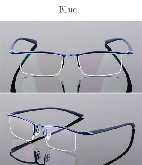 reven jate browline half rim metal glasses frame for men eyeglasses eyewear spectacles p8190