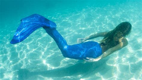 Crystals Arctic Blue Mermaid Tail Mit Monoflosse Schwimmshop Bär