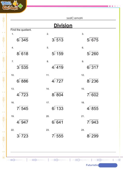 Precalculus worksheets with answers pdf precalculus worksheets. Long Division With Remainder Worksheet With Answer Key ...