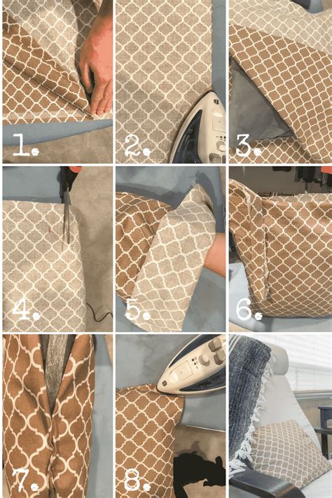 Easy, No Sew DIY Throw Pillow Covers - Follow Your Detour