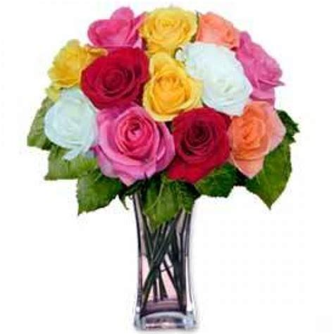 12 Mixed Long Stem Roses Birthday Flower Delivery Flower Delivery