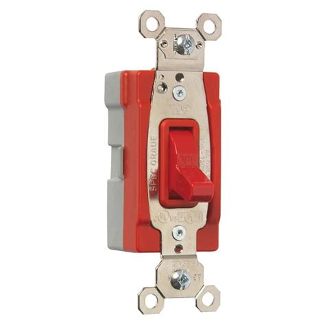 Legrand Plugtail 20 Amp Single Pole Toggle Light Switch Red In The