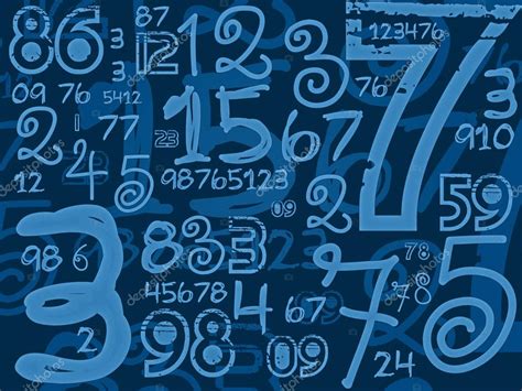 Fondo De Matemáticas Números Azules Hechas A Mano — Foto De Stock