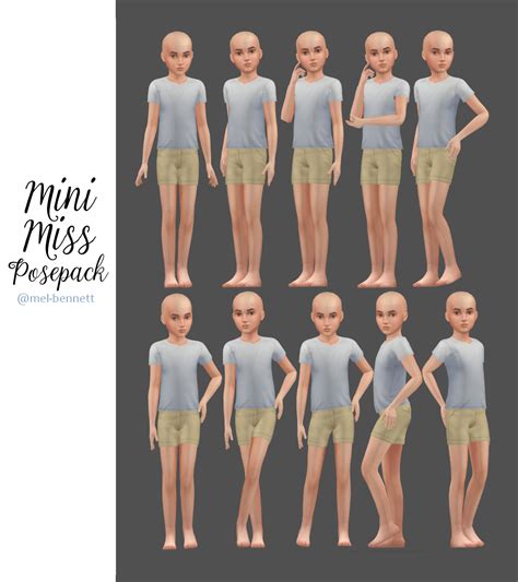 Sims 4 Mini Miss Posepack Mel Bennett