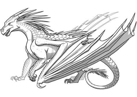 Yes i know he's not a dragon. Icewing Dragon from Wings of Fire coloring page | Free ...