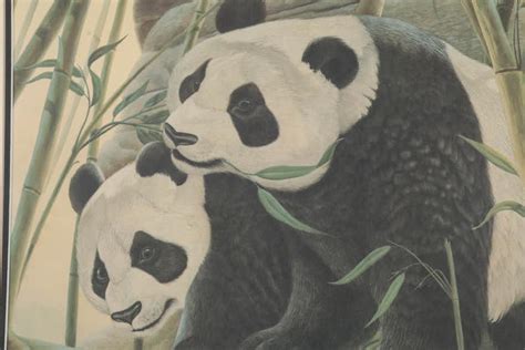John Ruthven Offset Lithograph Giant Pandas Ebth