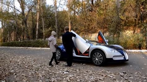 What speed does the bugatti veyron go up to? Supercar Bugatti Veyron Kids Size! 1 - YouTube