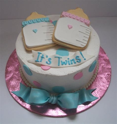 Twin Baby Shower Cake Baby Shower Cakes Shower Cakes