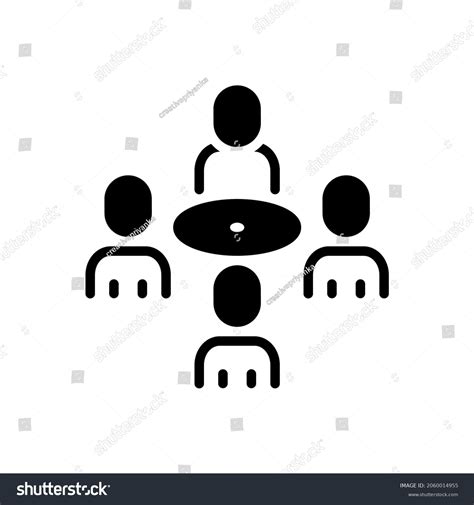 Vector Black Icon Committees Stock Vector Royalty Free 2060014955