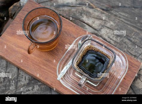 Hot Black Coffee Stock Photo Alamy