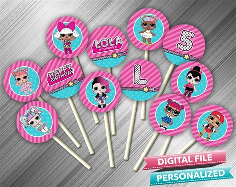 Lol Surprise Doll Cupcake Toppers Printable Party Decorations