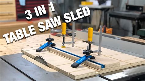 Three In One Table Saw Sled Taper Cuts Jointer Sled Miter Cuts