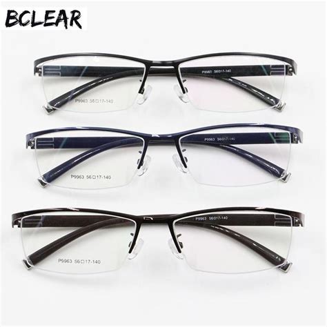 bclear men s titanium alloy eyeglasses semi rim semi rimless glasses titanium alloy