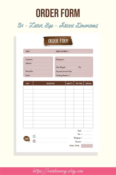 On the work with work orders form, find and select a work order. Order Form Template Printable Small Business Order Form ...