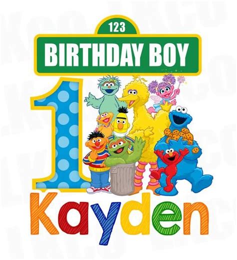 Download Sesame Street Birthday Iron On Transfer - Primary Colors ...