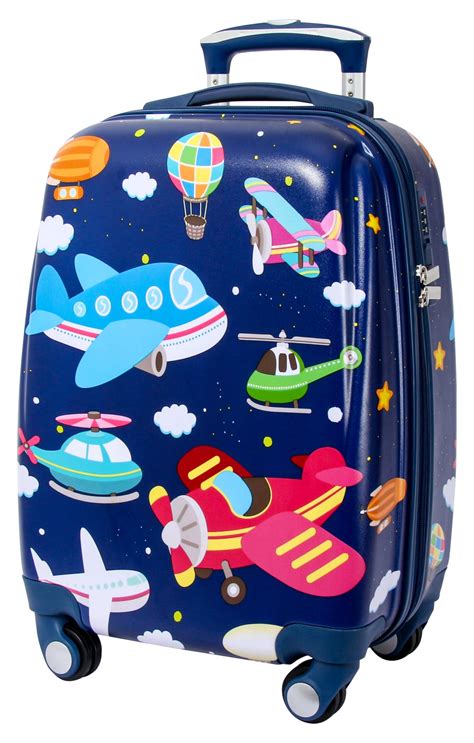 Buy Kids Carry On Luggage Children Rolling Suitcase With 4 Wheels