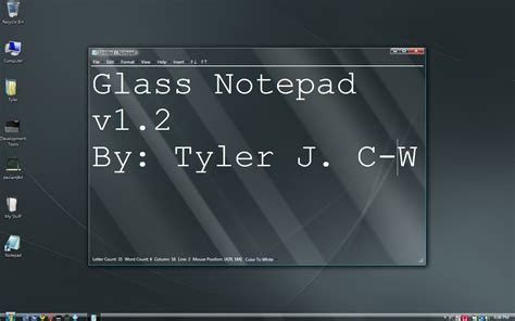 Glass Notepad For Windows 7 And Vista Extreme 7