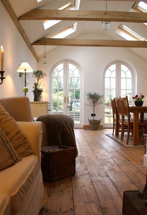 Rather than hide the ceiling supports under drywall, aina and alberto chose to leave them exposed. Modern country via The Swenglish Home, floors | tall ...