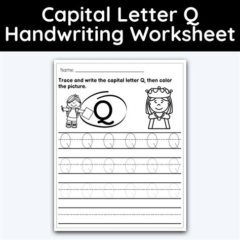 Capital Letter Q Tracing Worksheet 3 Pack