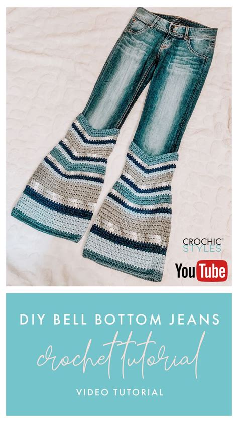 Diy Crochet Bell Bottom Jeans Crochic Styles Crochet Pants Pattern Crochet Bottoms Diy