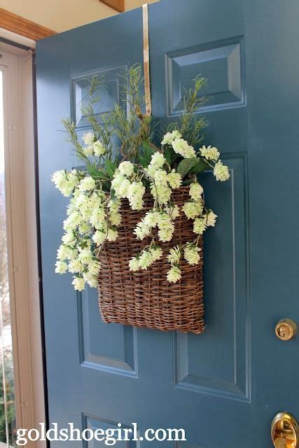 Front Door Wreath Alternative Flat Basket With Seasonal