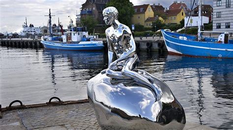 Little Mermaid Statue In Copenhagen Joined By New Male Statue