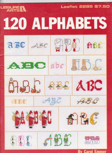 120 Alphabets Counted Cross Stitch Charts By Beththebooklady 599