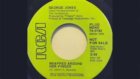 George Jones Wrapped Around Her Finger Promo Mono 45 Vinyl Youtube