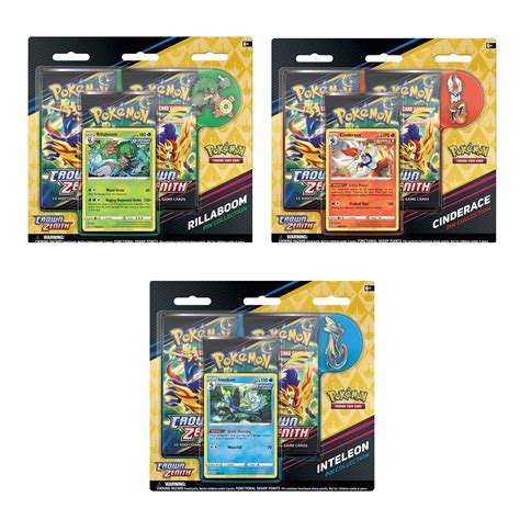 Pokemon Trading Card Game Crown Zenith Pin Collection Assortment Gamestop