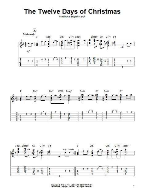 * not all our sheet music are transposable. The Twelve Days Of Christmas Sheet Music | Traditional ...