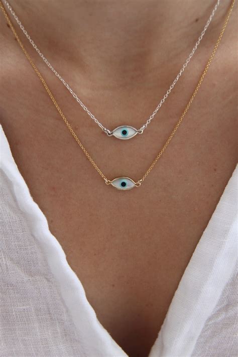 Evil Eye Necklace Gold Evil Eye Necklace Dainty Evil Eye Necklace