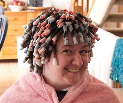 Pin By Her Cuck On Sexy In Curlers New Perm Roller Set Perm