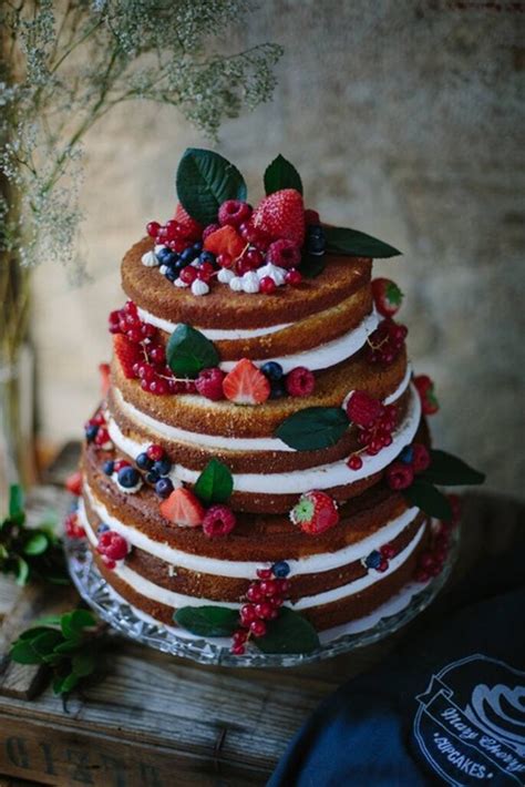 Fantastic Ideas For Decorating Your Naked Wedding Cake