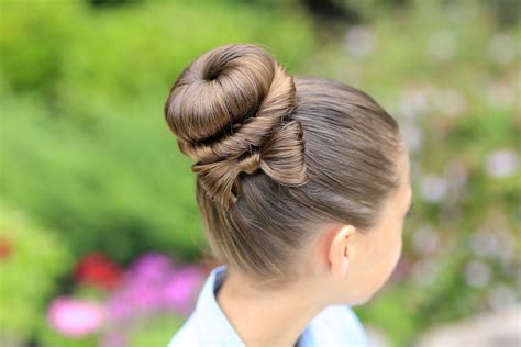 The Perfect Bow Bun Updo Cute Girls Hairstyles