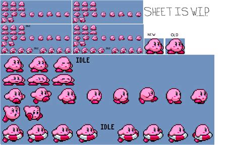 Kirby Sprite Sheet Rework Wip By Pillowsledder On Deviantart Images
