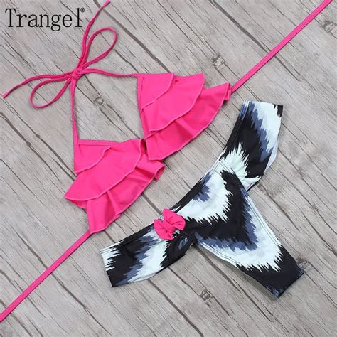 Buy Trangel Sexy Bikinis Women Push Up Swimsuit Brazilian Bikini Set Bandage