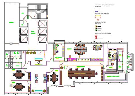 Office Interior Furniture Layout Plan Autocad Drawing Dwg File Cadbull