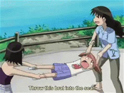 Anime Boy Throwing A Girl