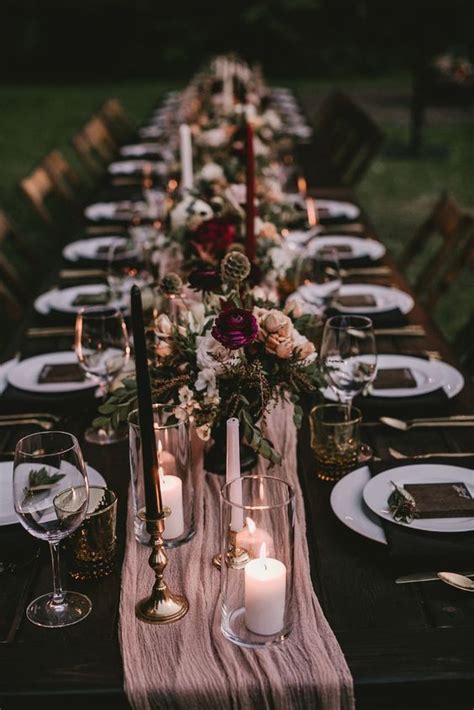 burgundy and black wedding decorations - Katina Willoughby