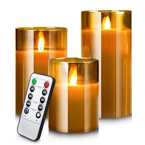 Led Flameless Candles Battery Operated Real Pillar Wax Ing Moving Wick