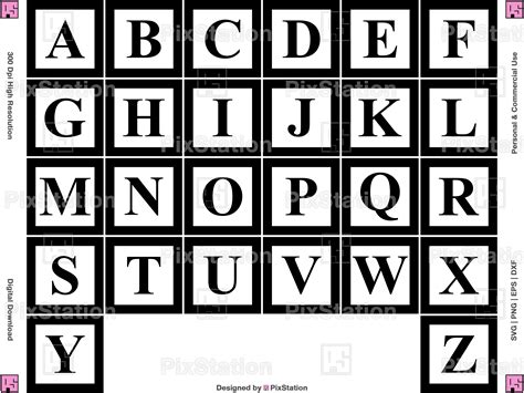 Baby Blocks Babyshower Letters Fonts Alphabet SVG Cricut Cut File