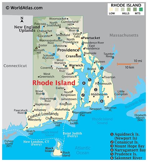 Map Of Rhode Island Towns World Map
