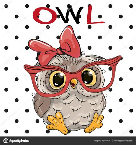 Cute Owl With Glasses Stock Vector Image By ©reginast777 126508036