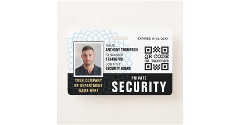 Custom Security Guard Id Photo Badge Zazzle