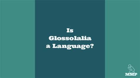 Is Glossolalia A Language Men Must Pray
