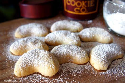 Almond cookies have a crisp bite and sandy crumbly texture. Almond Crescent Cookies | I Wash You Dry