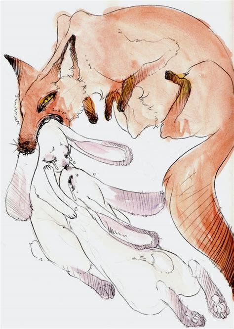 Fox And Rabbits By Quietsecrets On Deviantart