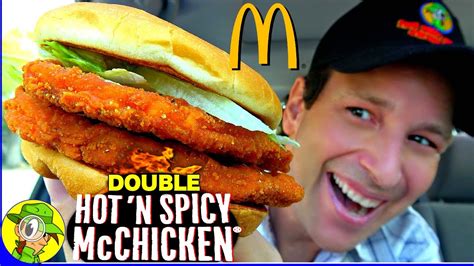 McDonald S DOUBLE HOT N SPICY McCHICKEN Review Peep THIS Out YouTube